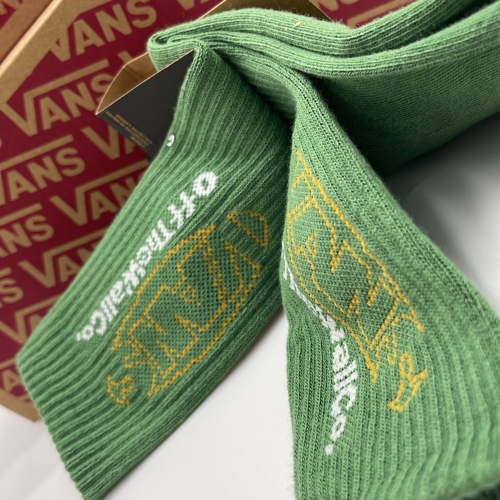 Vans Green Ribbed Crew Socks - Picture 7 of 16